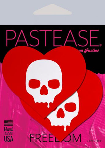 Pastease Sullen Skull Red Hearts