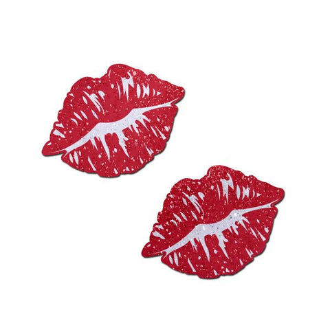 Pastease Sparkly Red Kissing Lips Pasties