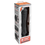 Powercocks Girthy Realistic Vibrator-Black 8 Inch