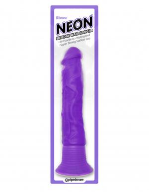 Neon Luv Touch Wall Banger Purple Vibrating Dildo