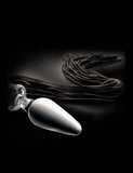 Icicles -49 Glass Butt Plug Attached Flogger Clear