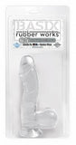 Basix Rubber Works 6.5 inches Clear Dong Suction Cup