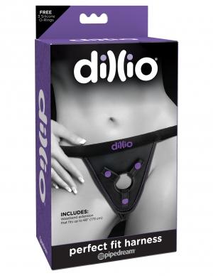 Dillio Purple Perfect Fit Harness Black O/S