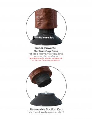 King Cock 6 inches Cock Brown Vibrating Dildo