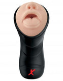 PDX Elite Deep Throat Vibrating Stroker Beige