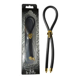 Bolo Lasso Cock Ring Gold Skull Bead Black