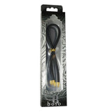 Bolo C-Ring Lasso Gold Crown Bead Silicone Black