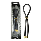 Bolo C-Ring Lasso Gold Crown Bead Silicone Black