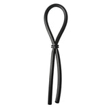 Bolo Silicone Lasso Ring Black Gems Bead Black