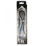 C-ring Lasso Gold Bead Slider W/ Gold Skull Tips Leather
