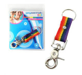 Gaysentials Rainbow Nylon Key Tag Scissor Snap