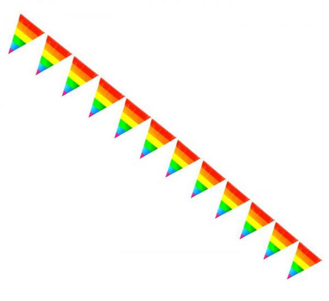 Gaysentials Rainbow Striped Pennants Decoration 12 Feet