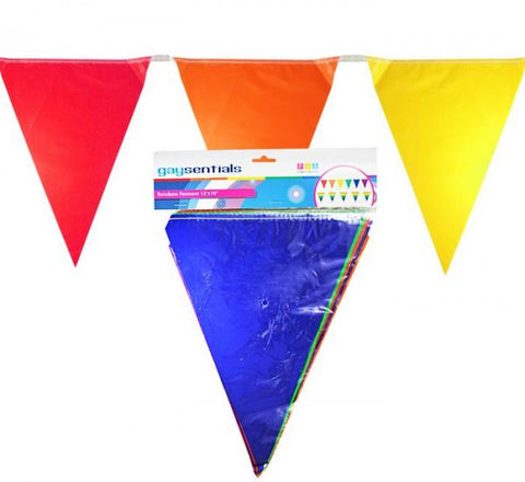Gaysentials Rainbow Solid Pennants Decoration 12 feet