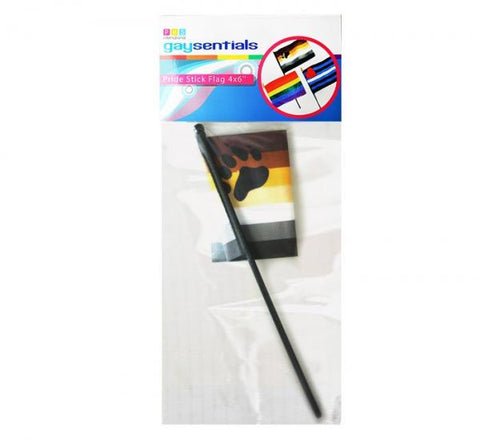 Gaysentials Bear Stick Hand Held 4 inches by 6 inches Flag