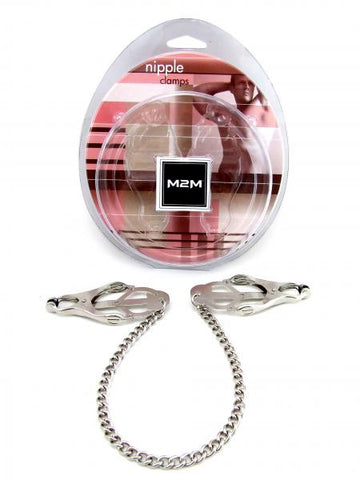 M2M Nipple Clamps Jaws With Chain Chrome