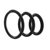 M2M Cock Ring Nitrile 3 Piece Set Black