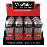 PDX Elite ViewTube Stroker Display (12 Pcs)-Clear