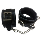 Rouge Group Leather Padded Ankle Cuffs-Black