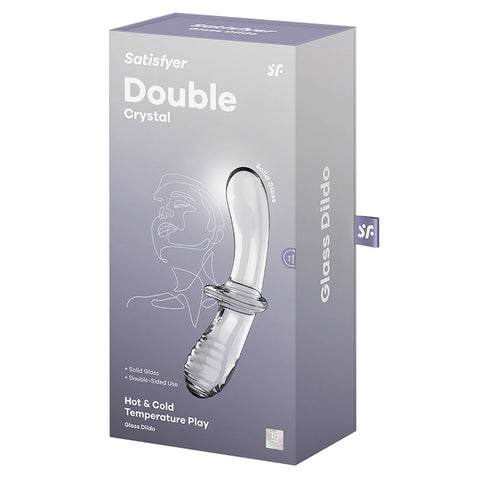 Satisfyer Double Crystal Glass Dildo-Clear