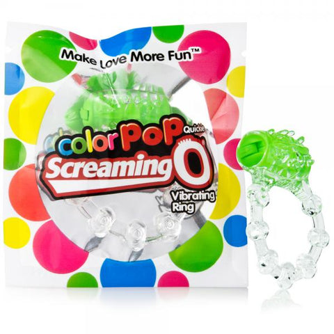 Color Pop Quickie Screaming O Green Vibrating Ring