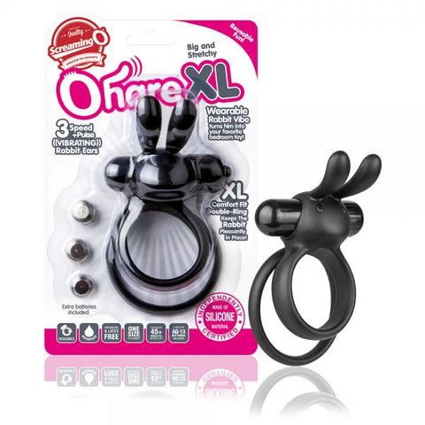 Ohare XL Vibrating Rabbit Double Ring Black