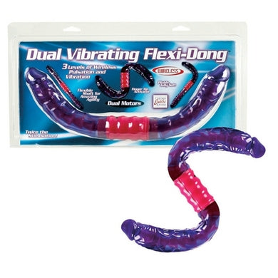 Dual Vibrating Flexi-Dong Purple