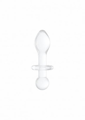 Chrystalino Rocker White Glass Butt Plug