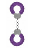 Ouch Pleasure Handcuffs Furry Cuffs Purple