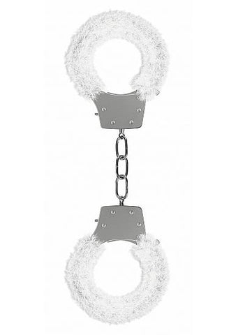 Ouch Pleasure Handcuffs Furry Cuffs White