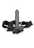 Ouch! Twisted Hollow Strap-on 8in Gunmetal