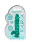 Realrock 6in Realistic Dildo W/ Balls Turquoise