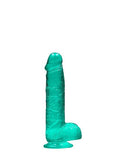 Realrock 6in Realistic Dildo W/ Balls Turquoise