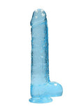 Realrock 9in Realistic Dildo W/ Balls Blue