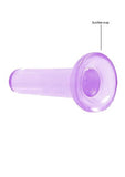 Realrock Non Realistic Dildo W Suction Cup 5.3in Purple