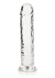 Realrock Straight Realistic 8 In Dildo Transparent