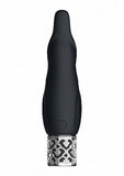 Royal Gems Sparkle Black Rechargeable Silicone Bullet