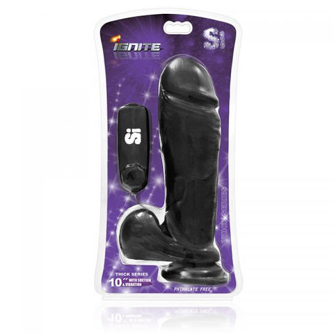 Thick Cock Balls Egg 10 inches Black Dildo