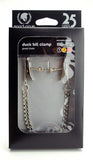 Adjustable Duck Bill Nipple Clamps With Jewel Chain Silver