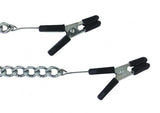 Endurance Jumper Cable Nipple Clamps With Link Chain Silver