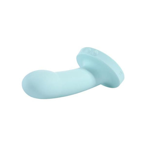 Myst 5in Vibrating Silicone Dildo Sky Blue