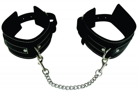 Edge Leather Wrist Restraints Black