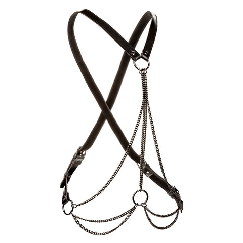 Euphoria Collection Plus Size Multi Chain Harness  - Black SE3101213