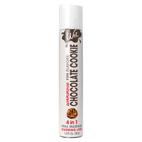 Wet Warming Fun Flavors Chocolate Cookie 4-In-1 Lubricant 1oz