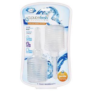 Cloud 9 Fresh + Portable Anal Enema Douche 3.3oz EZ Squeeze Bulb 2 Pack