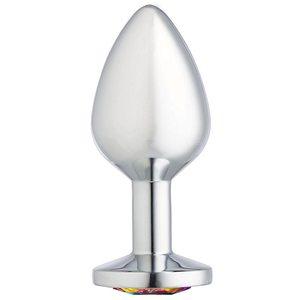 Cloud 9 Gems Silver Chromed Anal Plug Medium