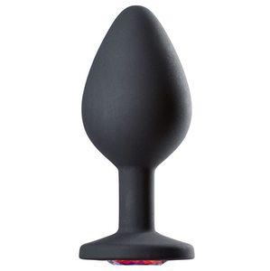 Cloud 9 Gems Black Silicone Anal Plug Medium