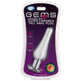 Cloud 9 Gems Silver Chromed Tall Anal Plug Large