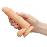 Cloud 9 Dual Density Real Touch Dong 6 inches with Balls Beige