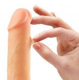 Cloud 9 Dual Density Real Touch Dong 6 inches with Balls Beige