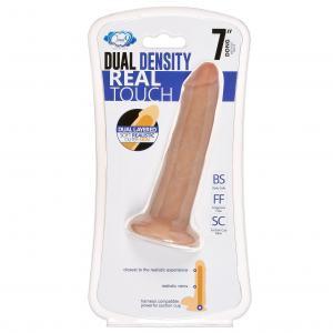 Cloud 9 Dual Density Real Touch 7 inches Dong without Balls Tan